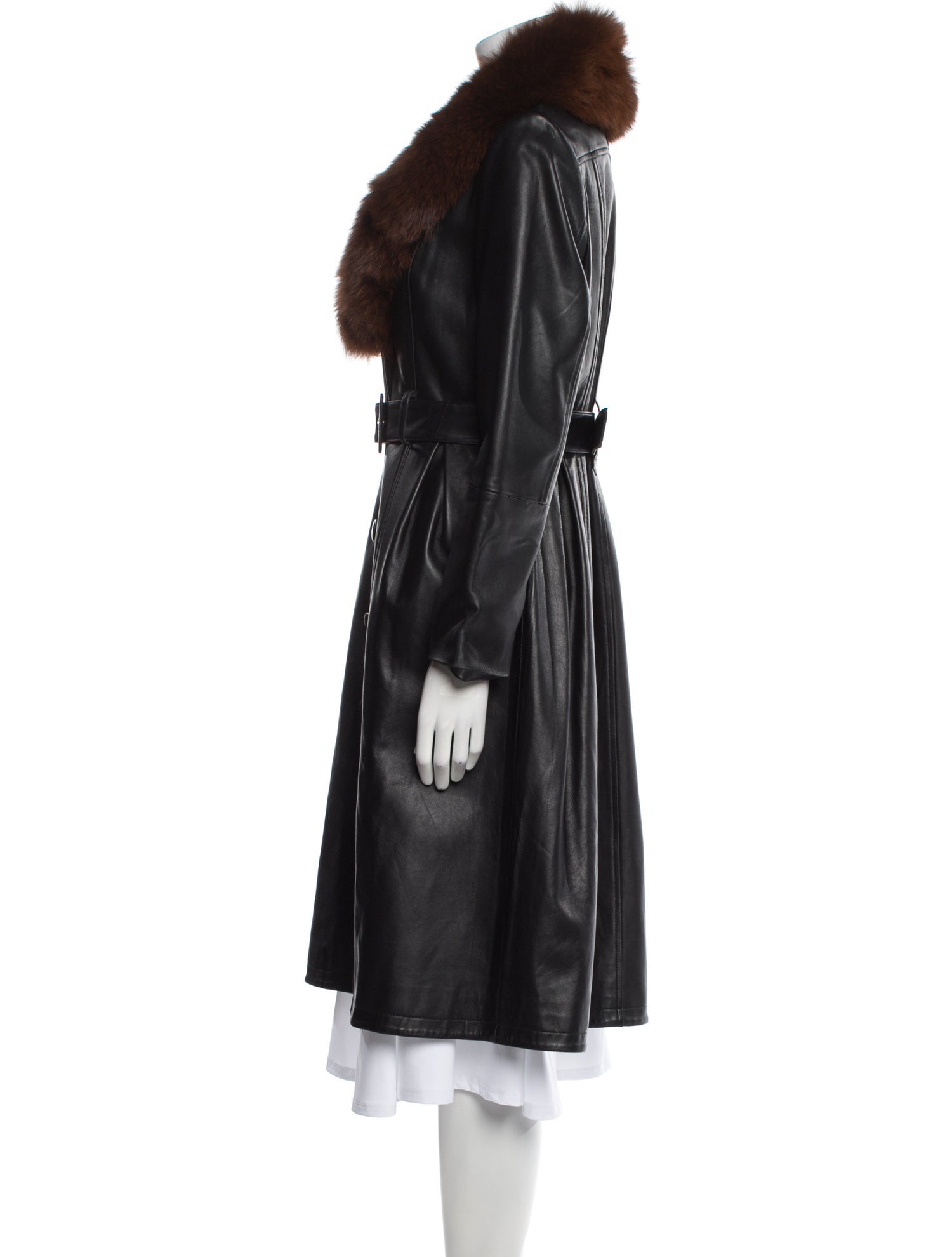 Susanna Chow Leather Fur Coat