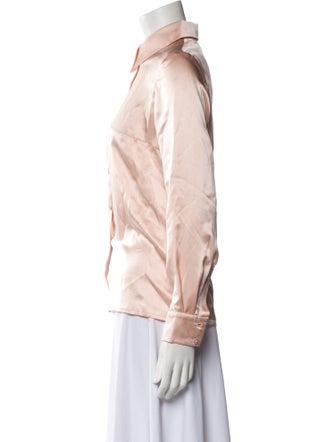 Suzannah Silk Long Sleeve Button-Up Top