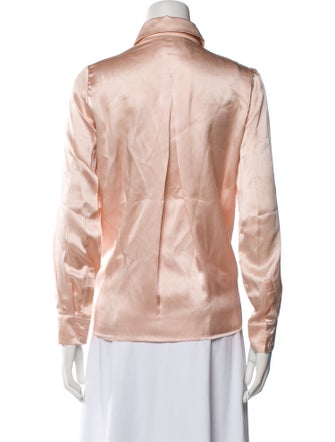 Suzannah Silk Long Sleeve Button-Up Top