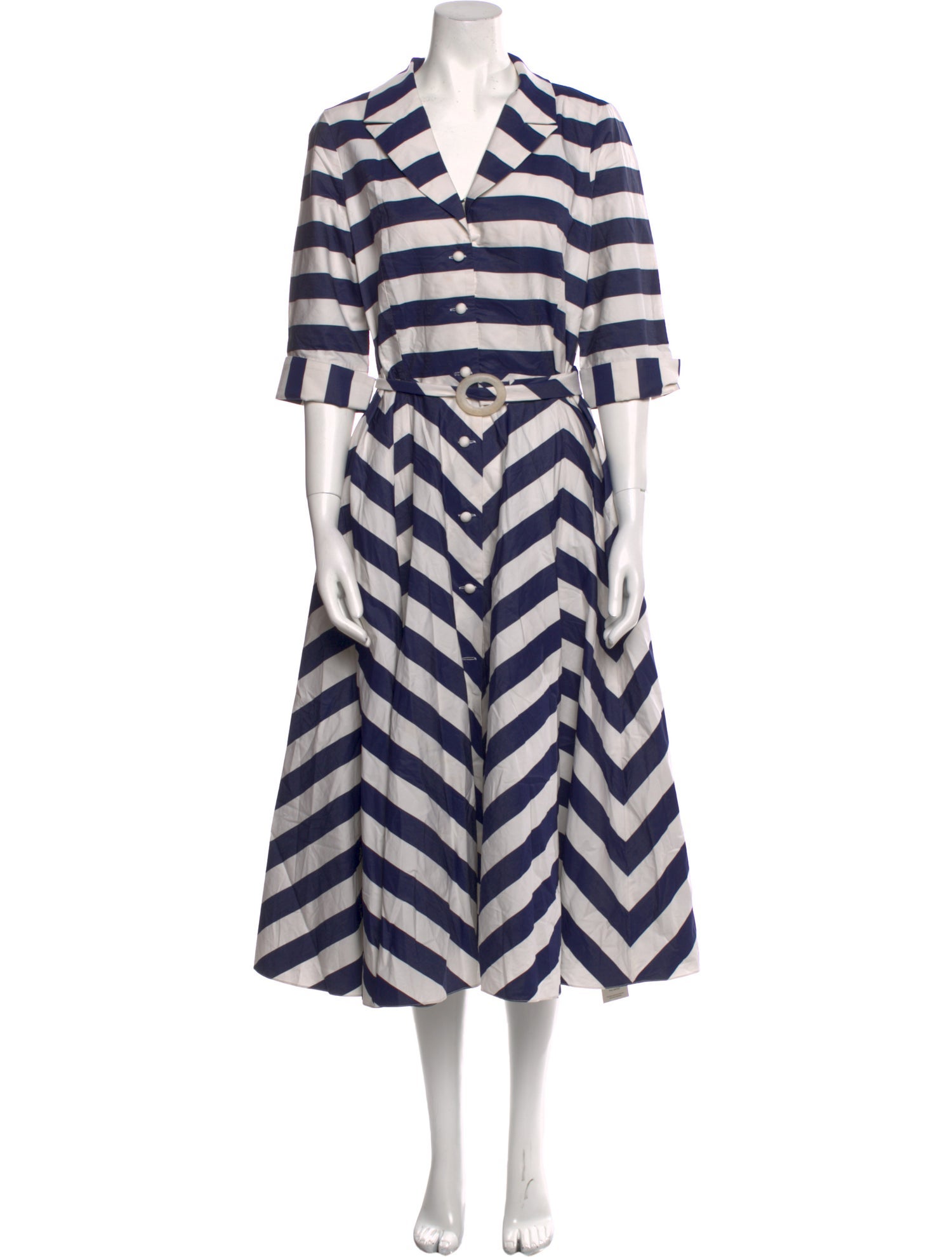 Suzannah Striped Long Dress