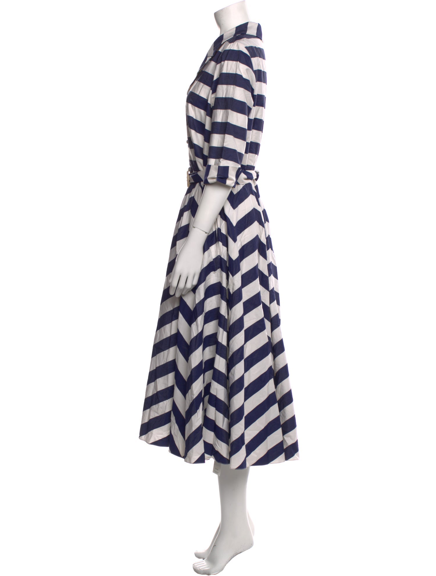 Suzannah Striped Long Dress