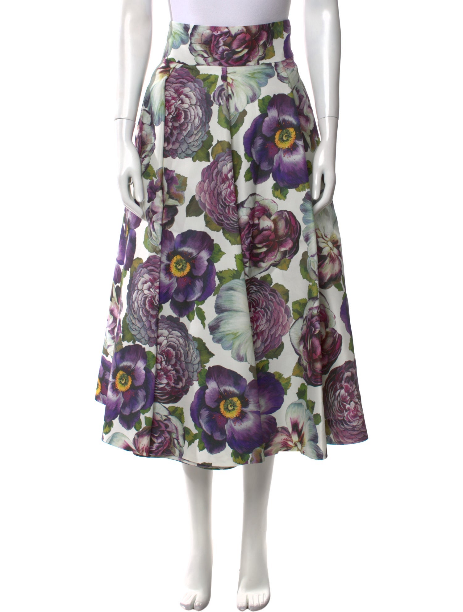 Suzannah Silk Midi Length Skirt