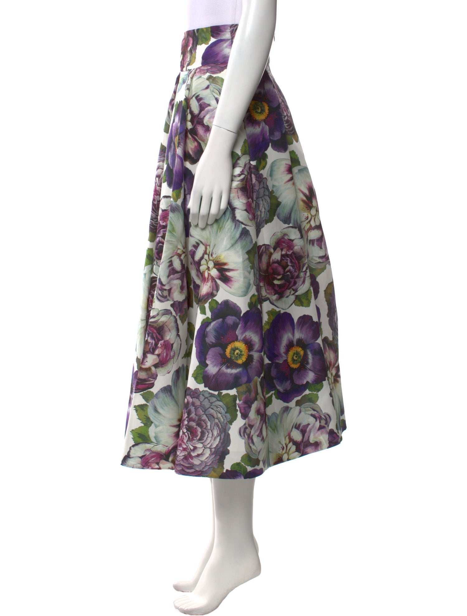 Suzannah Silk Midi Length Skirt