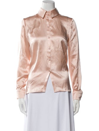 Suzannah Silk Long Sleeve Button-Up Top