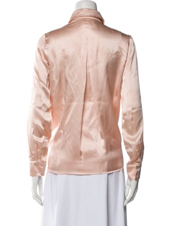 Suzannah Silk Long Sleeve Button-Up Top