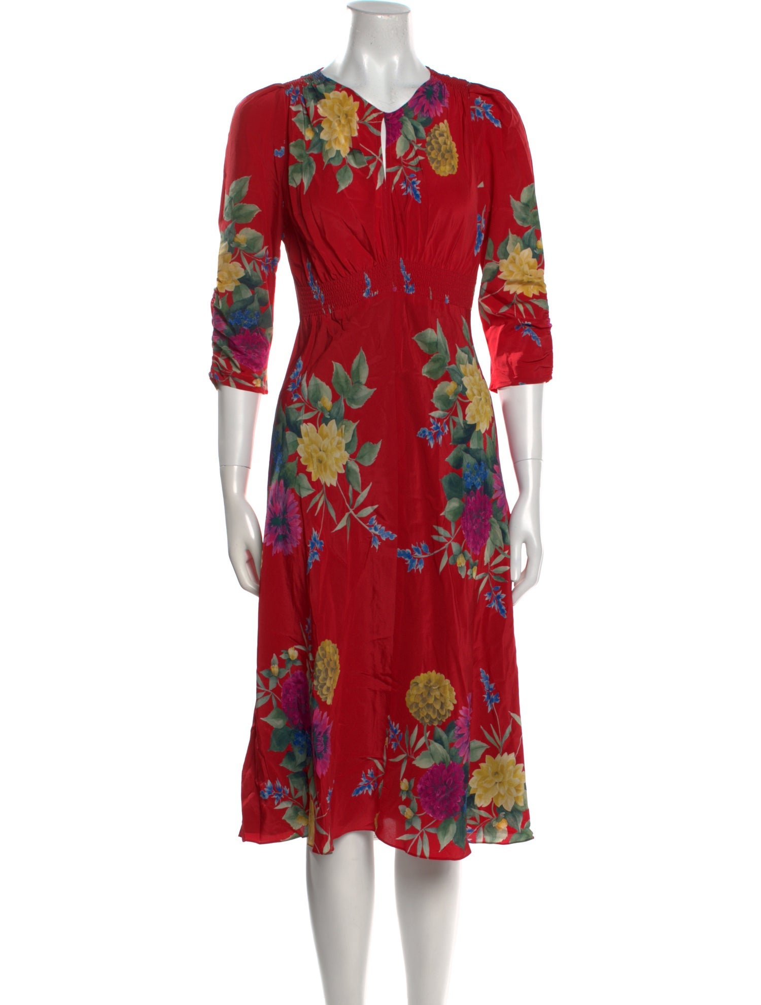 Suzannah Silk Midi Length Dress