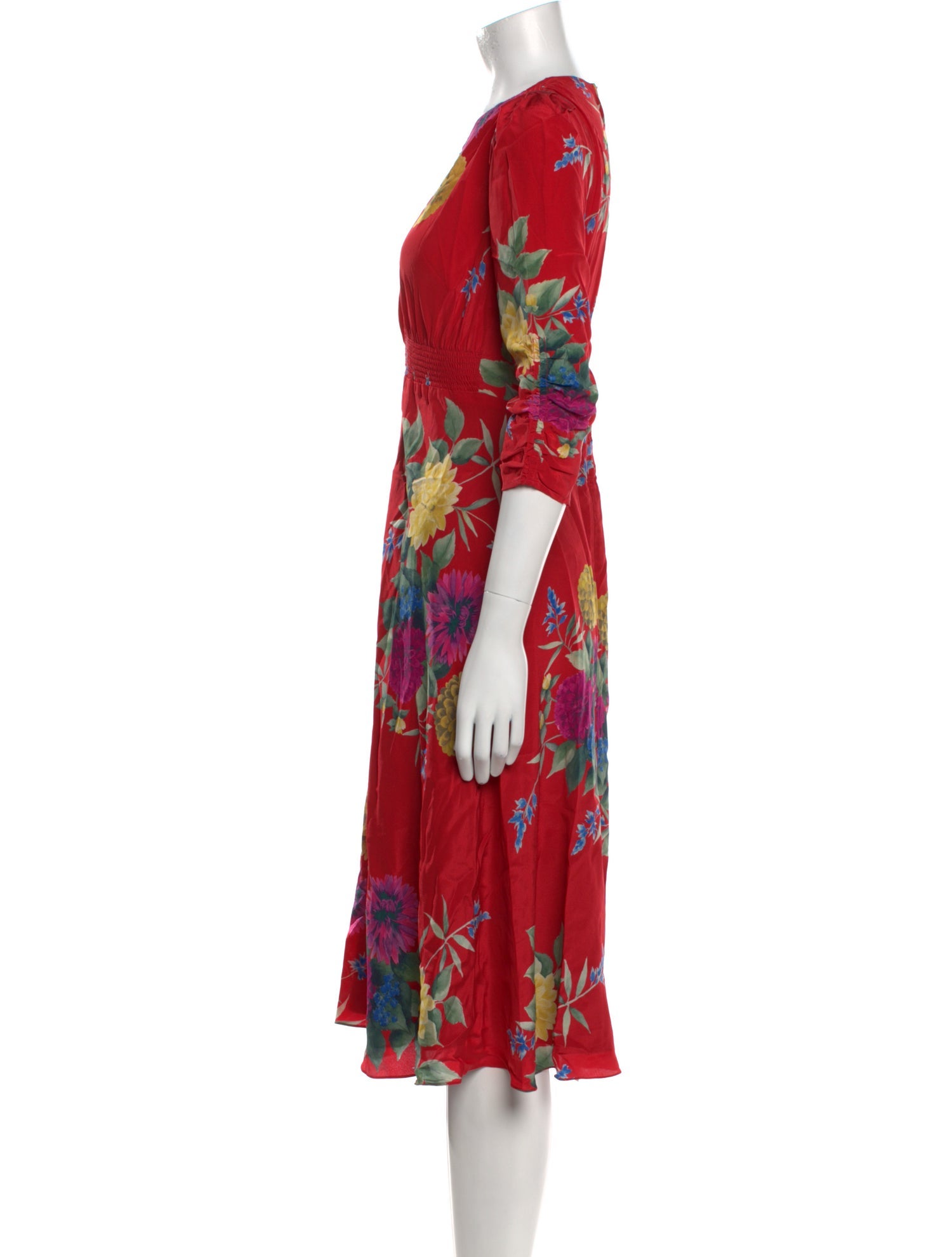 Suzannah Silk Midi Length Dress
