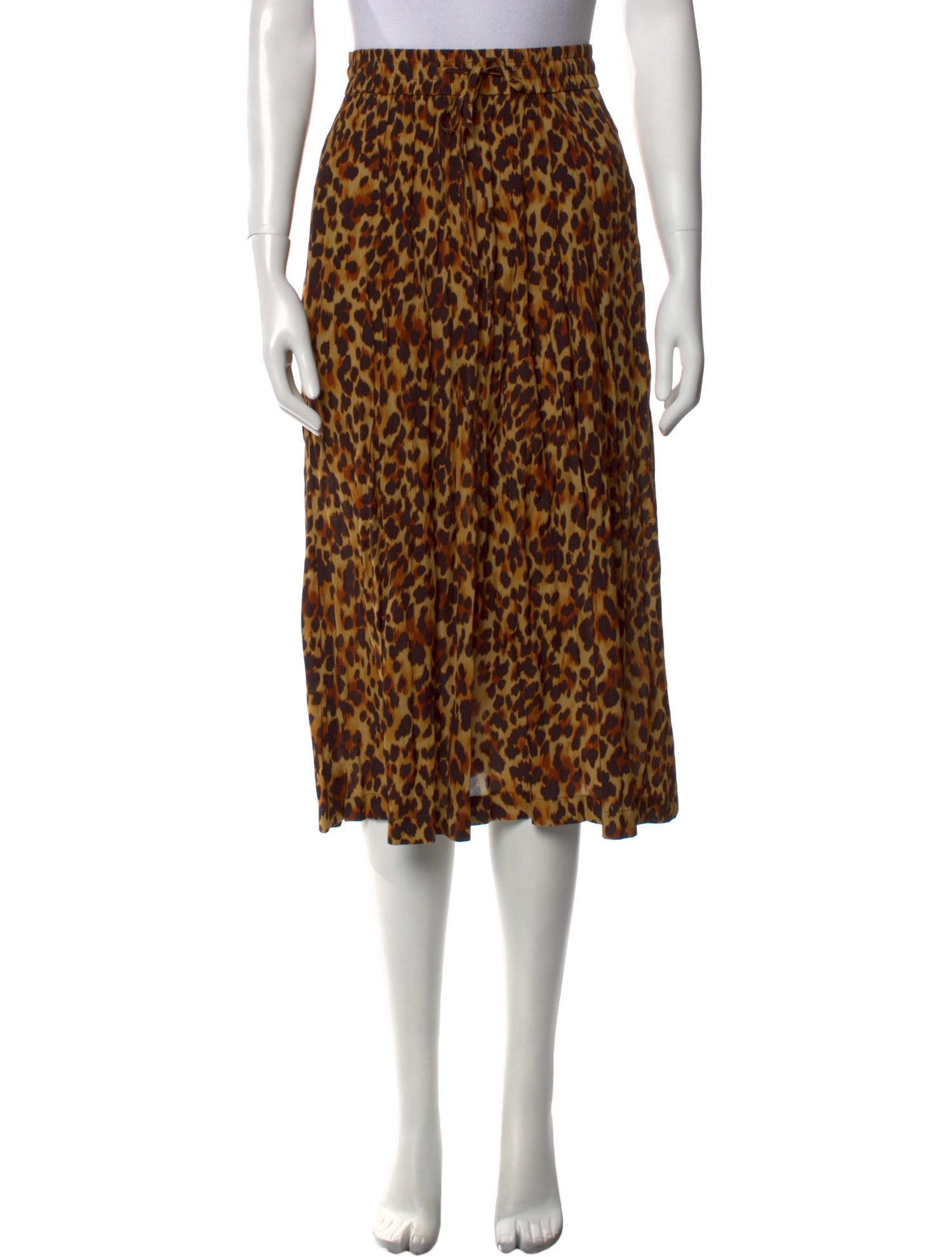 Suzie Winkle Animal Print Midi Length Skirt