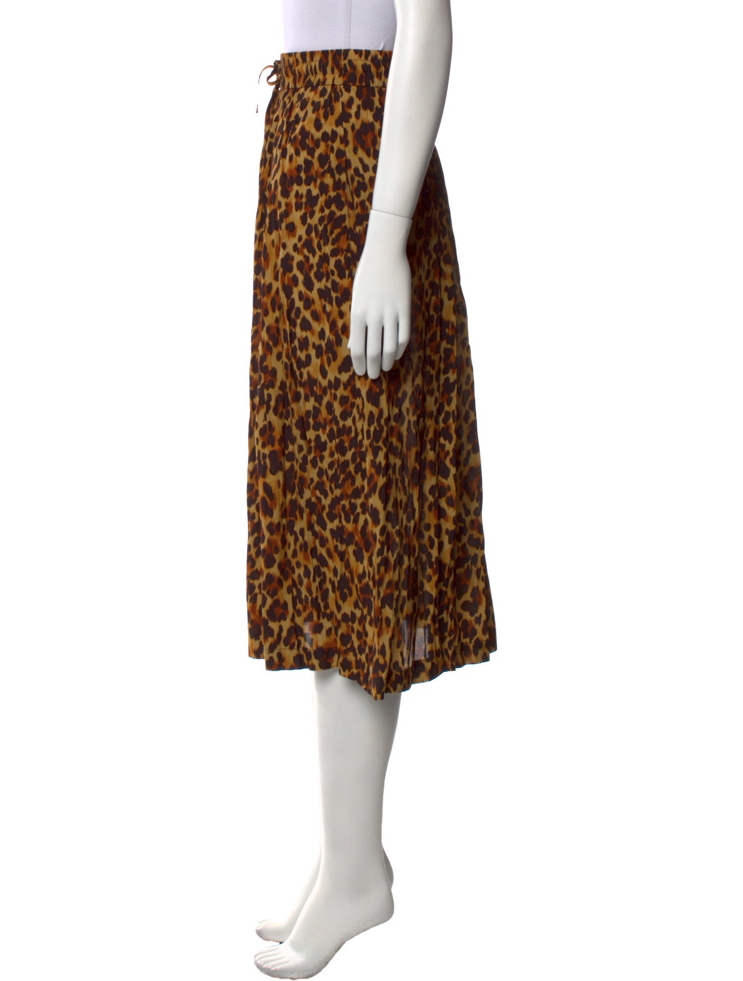 Suzie Winkle Animal Print Midi Length Skirt