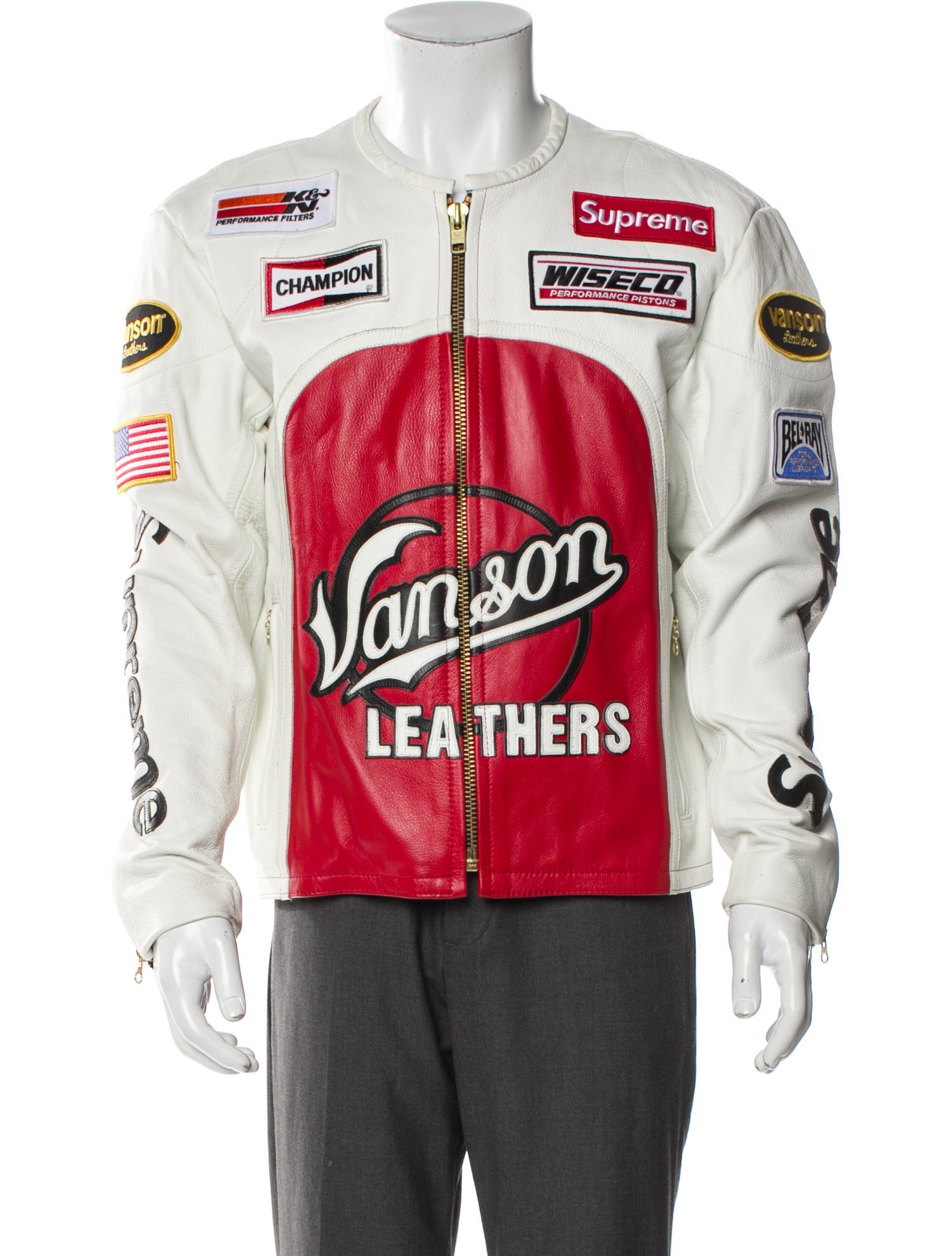 Supreme x Vanson Leathers 2017 Leather Varsity Jacket