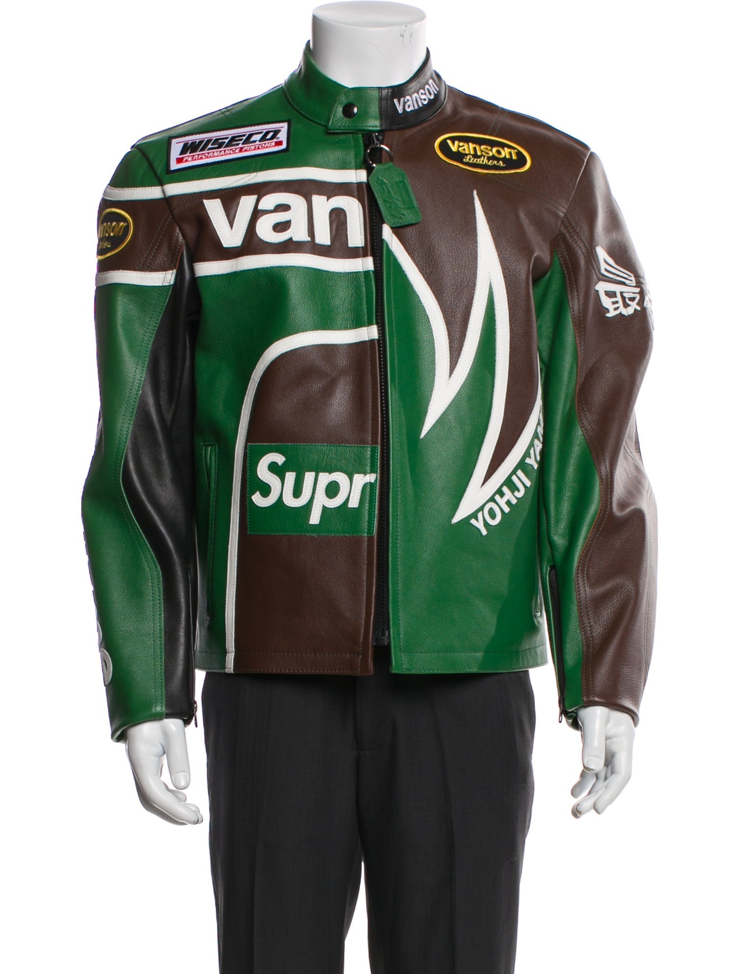 Supreme x Vanson Leathers 2022 x Yohji Yamamoto Split Moto Jacket w/ Tags