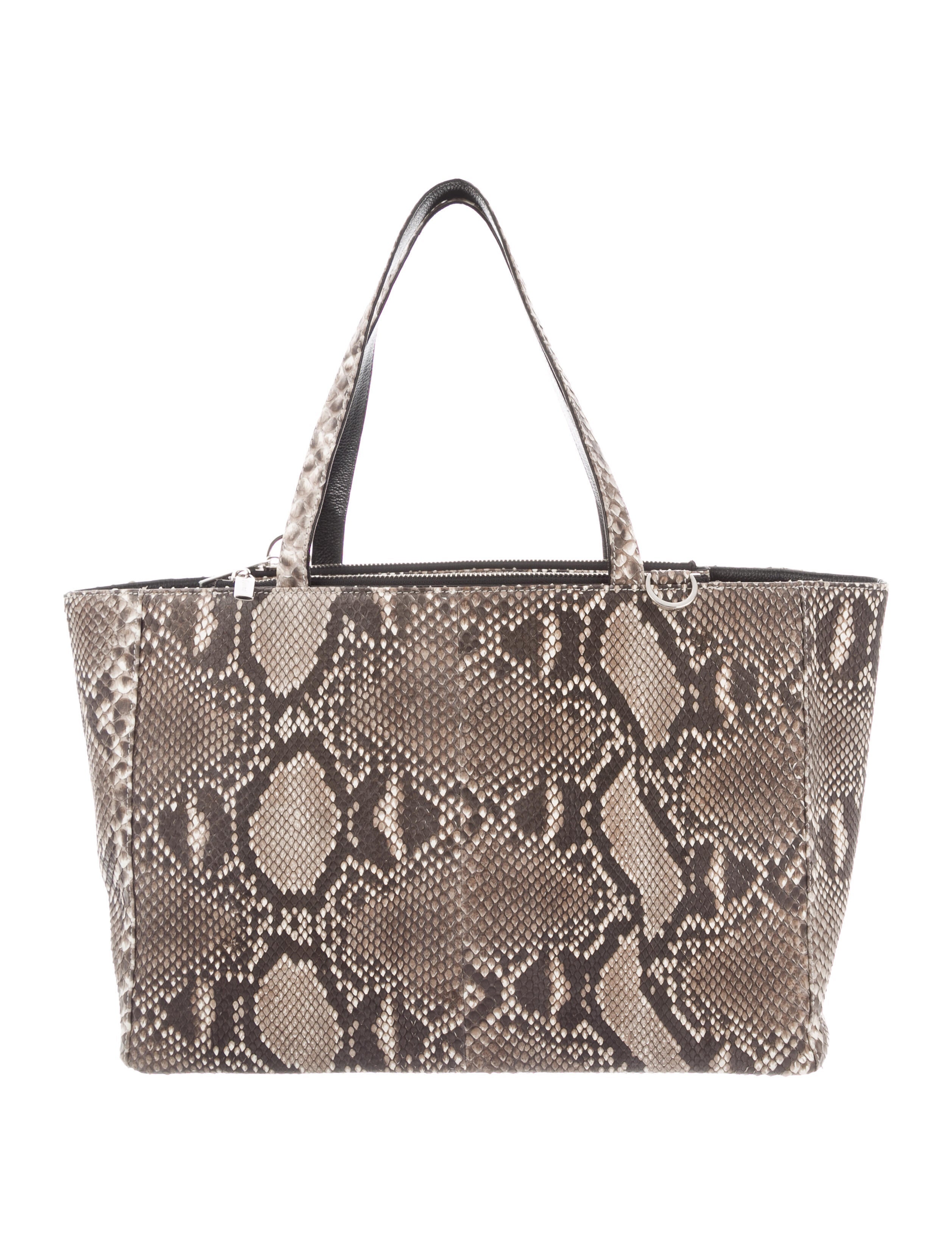 Silver Python Handbgs S'uvimol Large Python SVM Tote - Neutrals Totes, Handbags - WSVML20148 ...