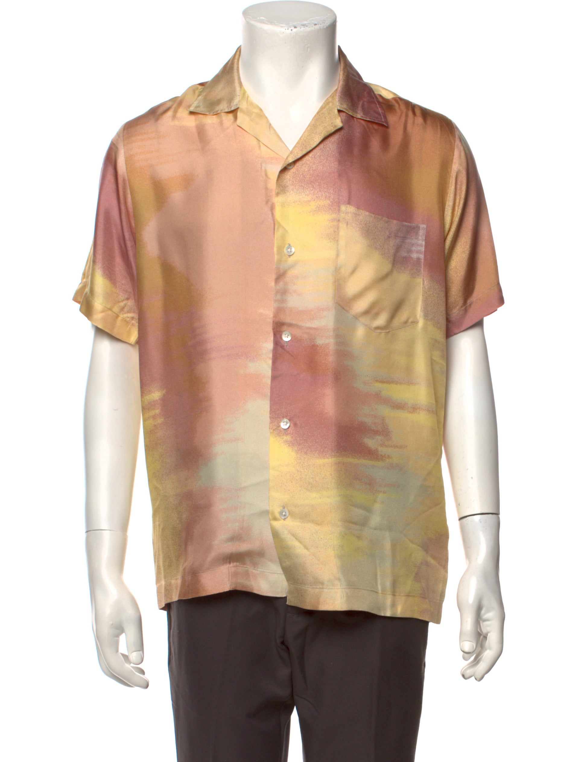 CMMN SWDN Silk Tie-Dye Print Shirt