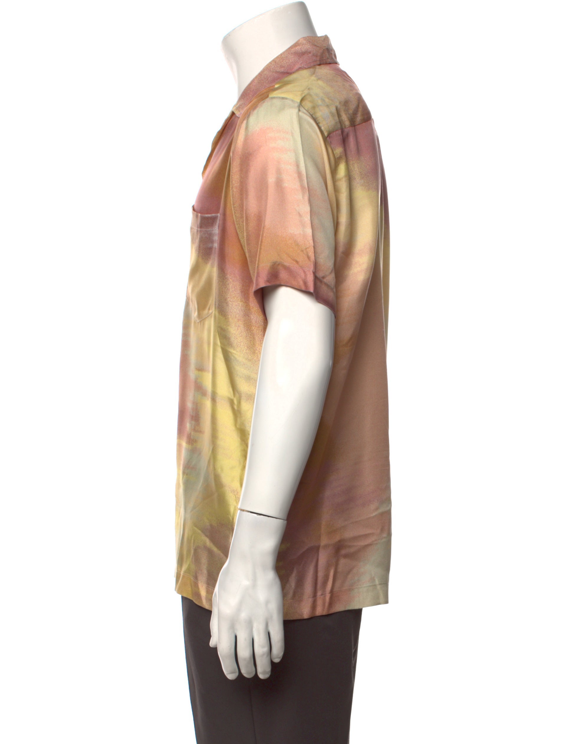 CMMN SWDN Silk Tie-Dye Print Shirt