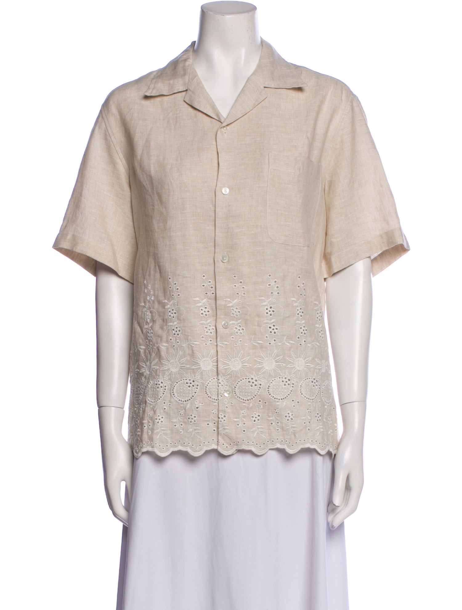 CMMN SWDN Short Sleeve Button-Up Top