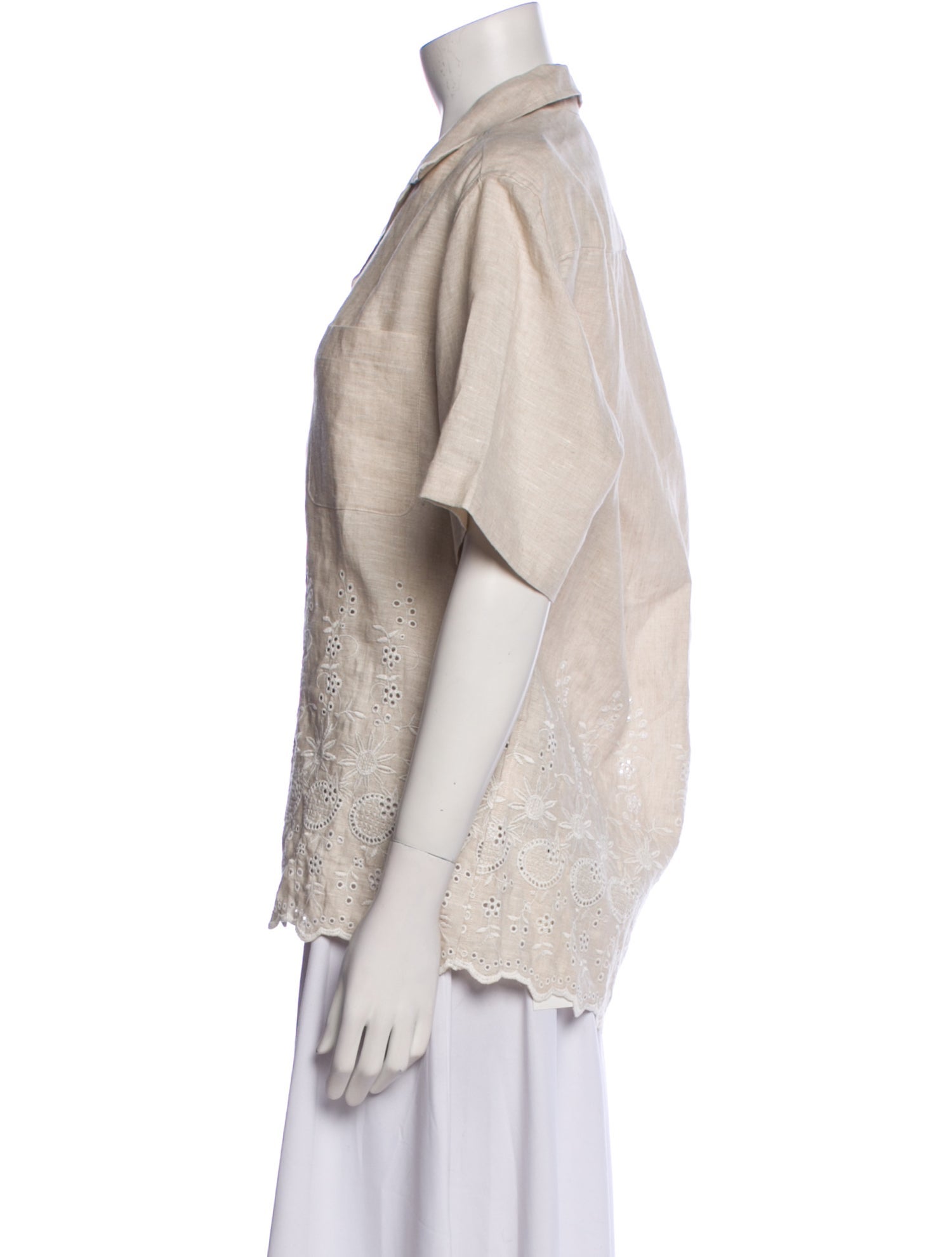 CMMN SWDN Short Sleeve Button-Up Top