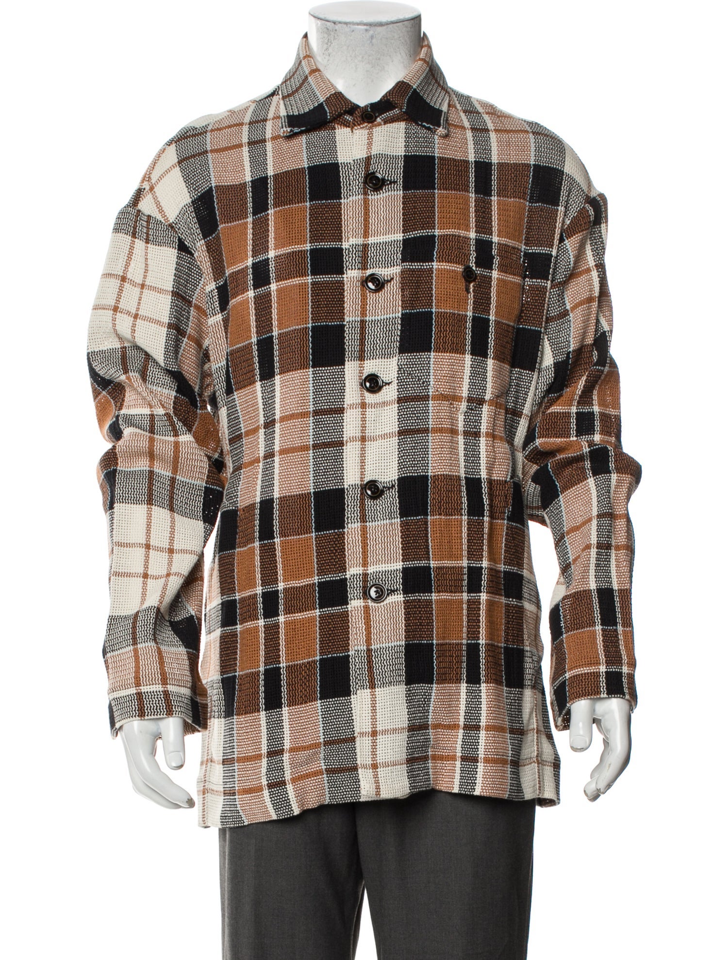 CMMN SWDN Plaid Print Trucker Jacket