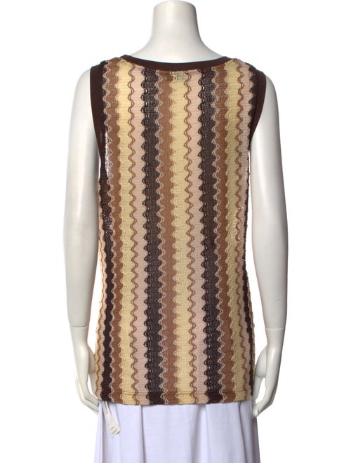 CMMN SWDN Printed Scoop Neck Top