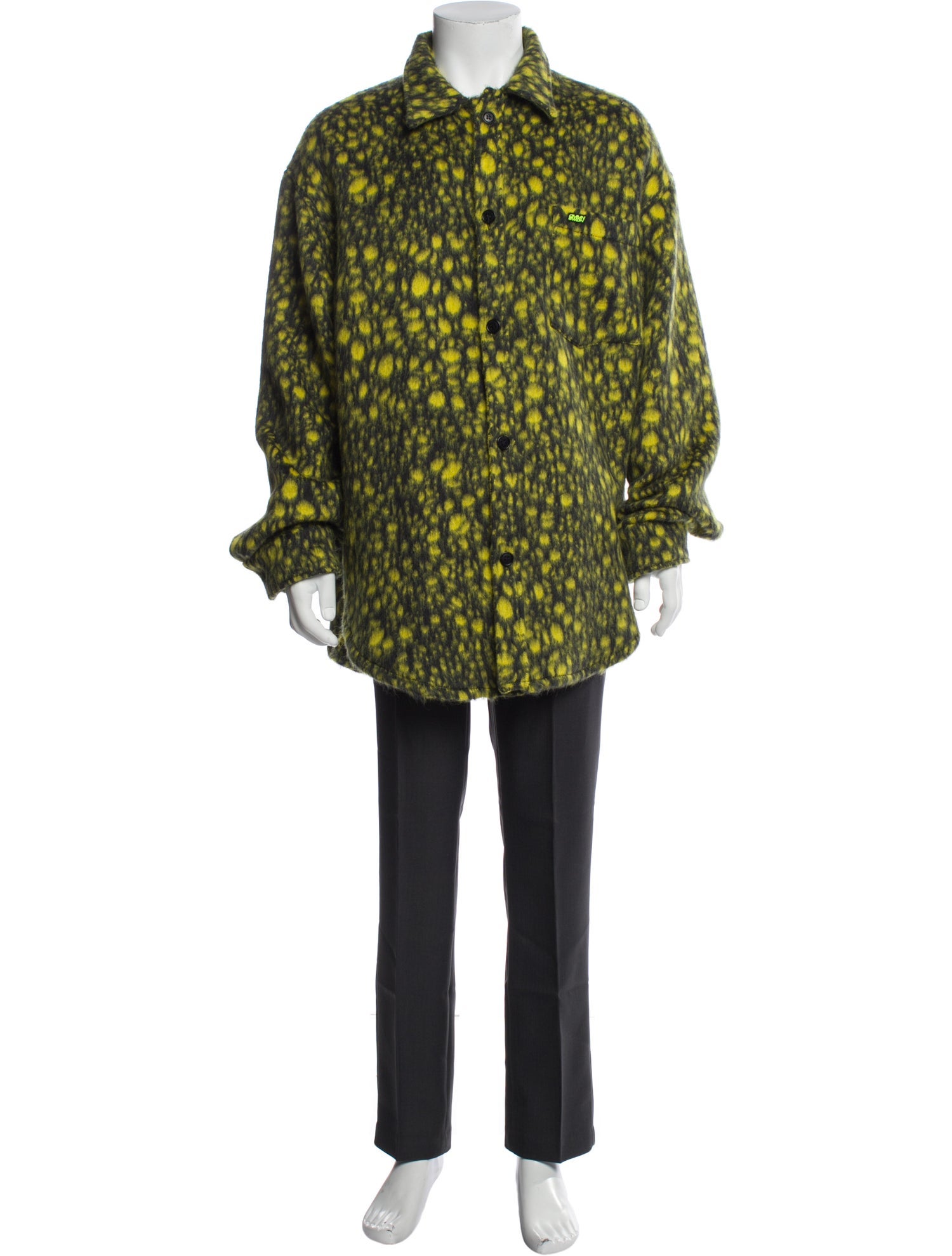 CMMN SWDN Wool Polka Dot Print Parka