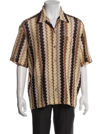 CMMN SWDN Striped Collar Polo Sweater