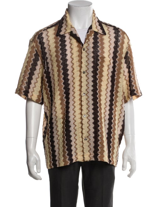 CMMN SWDN Striped Collar Polo Sweater