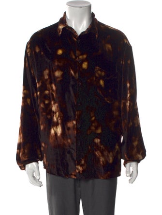 CMMN SWDN Virgin Wool Animal Print Shirt