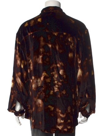 CMMN SWDN Virgin Wool Animal Print Shirt