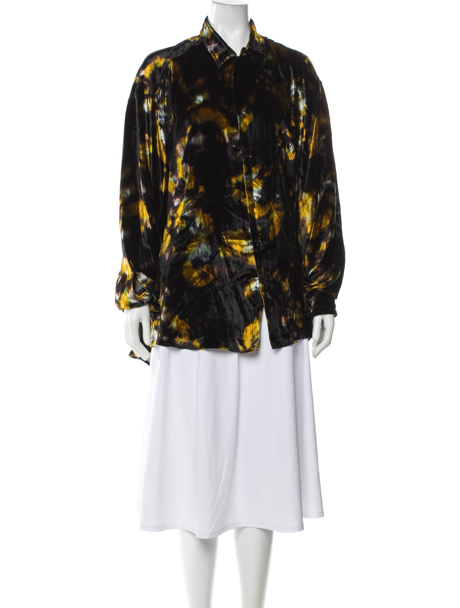 CMMN SWDN Virgin Wool Printed Blouse