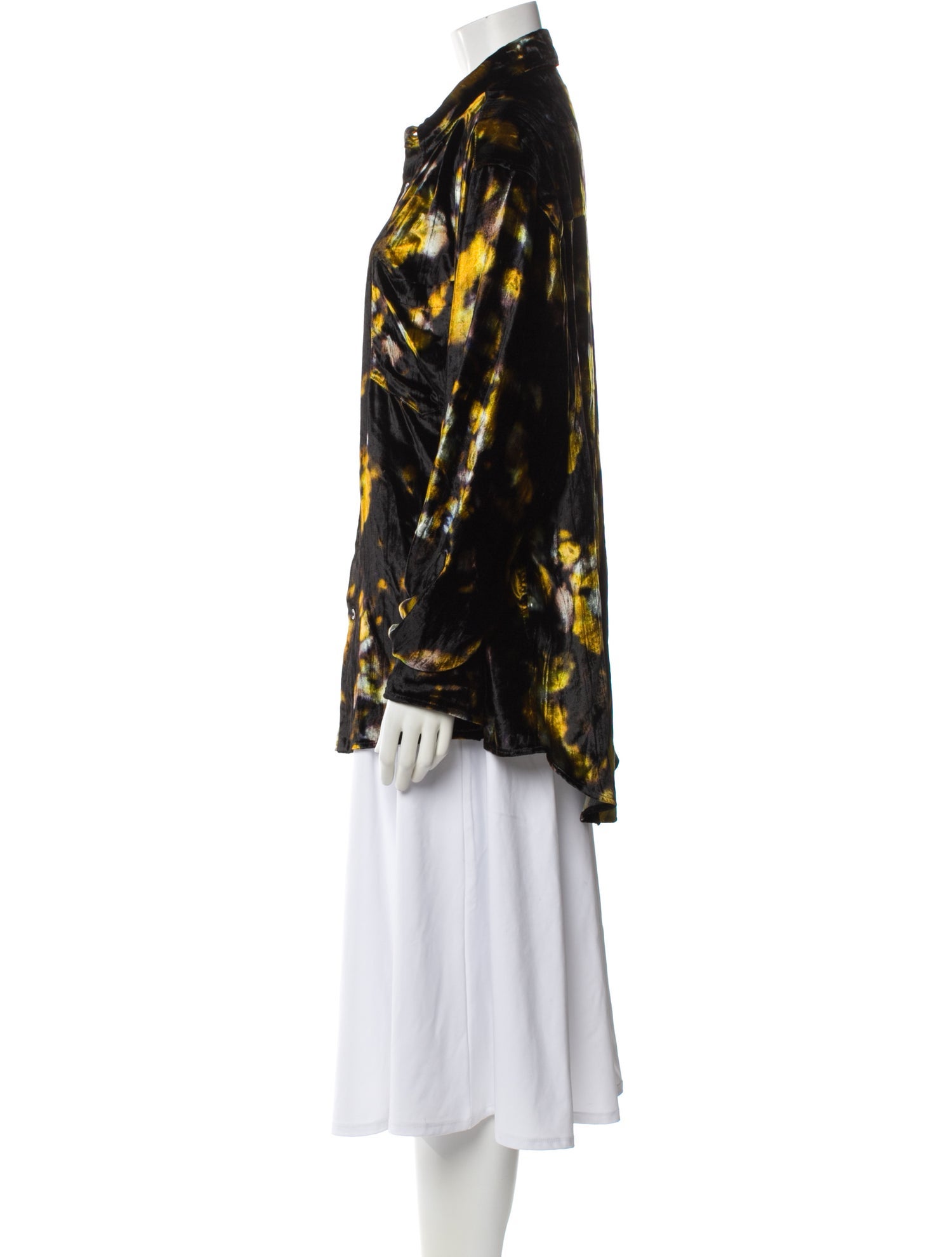 CMMN SWDN Virgin Wool Printed Blouse