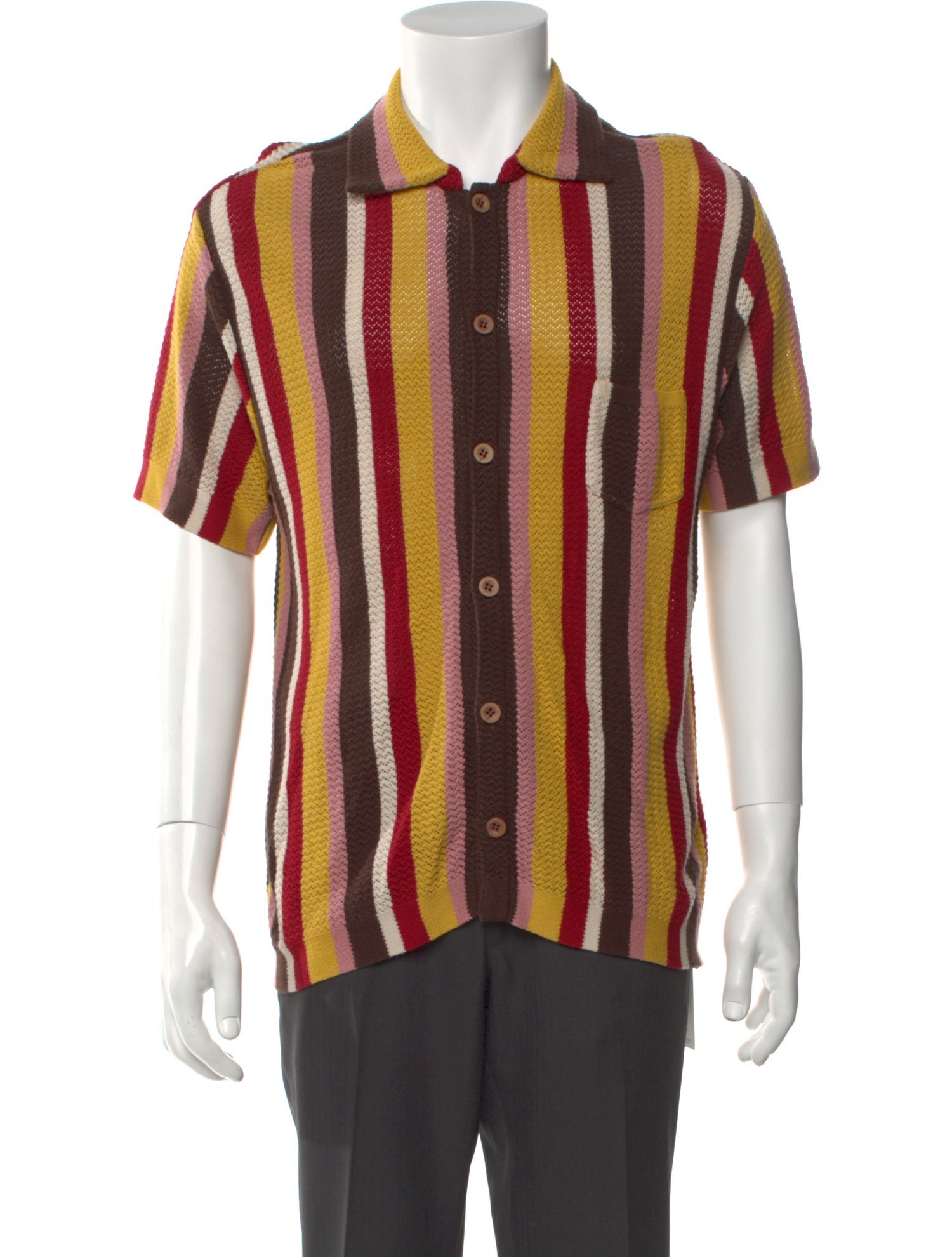 CMMN SWDN Striped Short Sleeve Shirt