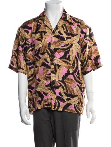 Pre-owned Cmmn Swdn Silk Floral Print Shirt In Neutrals