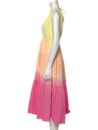 S/W/F V-Neck Midi Length Dress