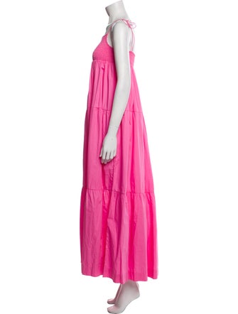 S/W/F Square Neckline Long Dress