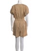 S/W/F Linen Bateau Neckline Romper