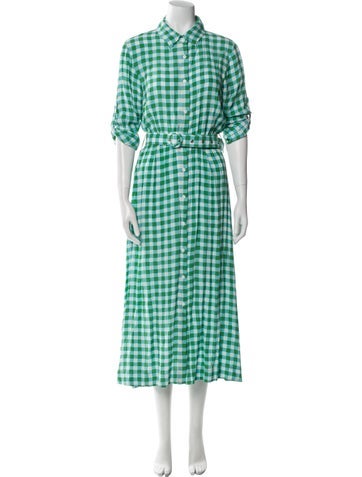 S/W/F Dresses Plaid Print Long Dress L