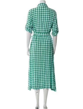 S/W/F Plaid Print Long Dress