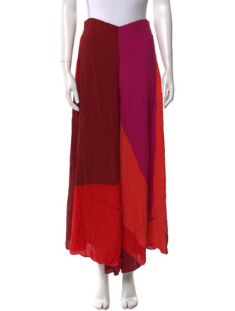 S/W/F Colorblock Pattern Wide Leg Pants