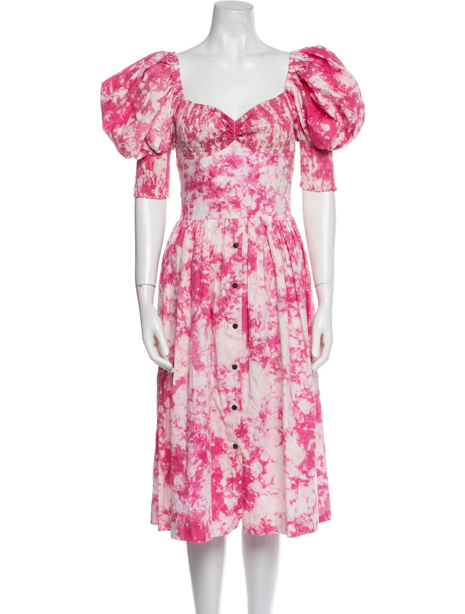 S/W/F Floral Print Midi Length Dress
