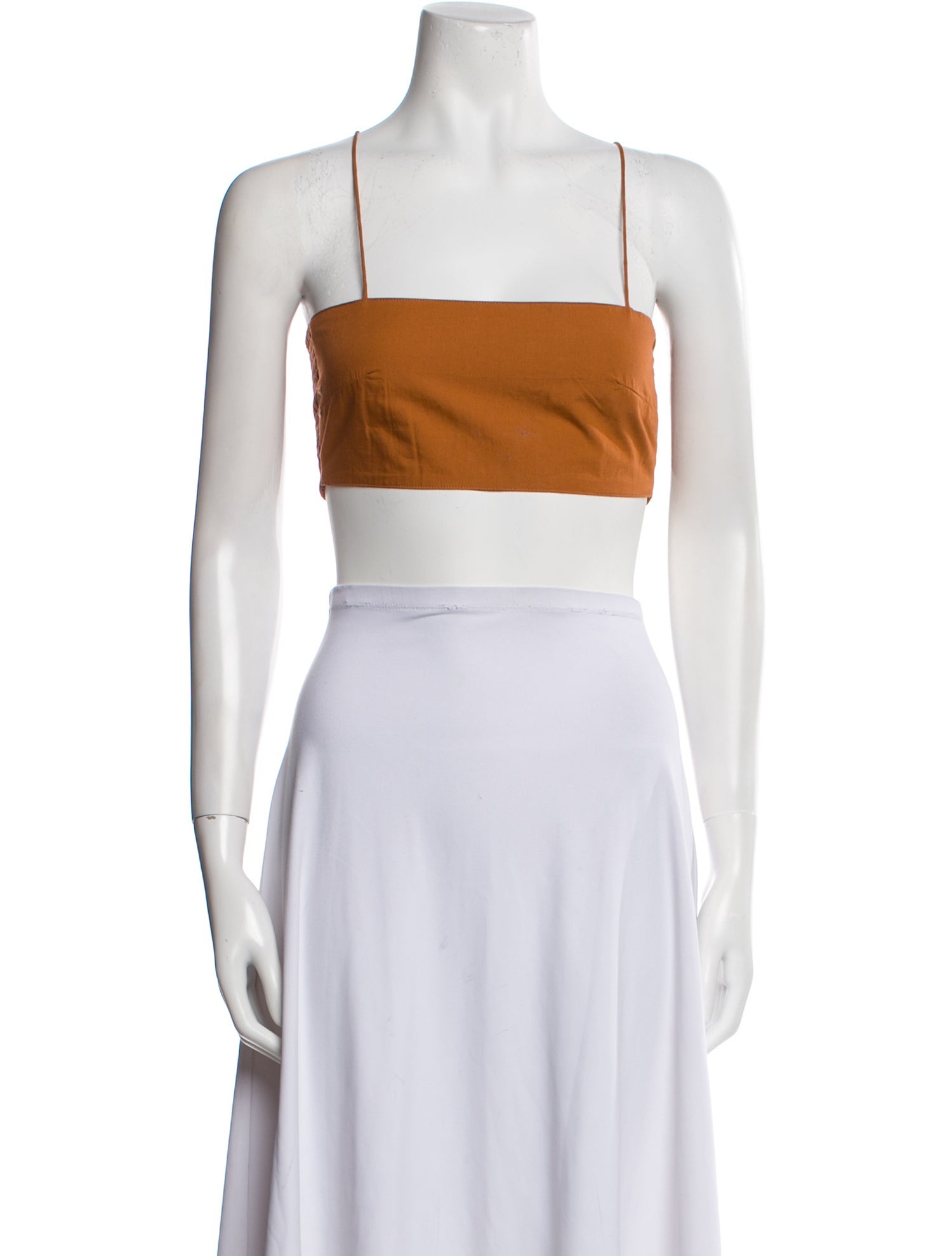 S/W/F Square Neckline Sleeveless Crop Top