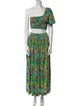 S/W/F Printed Pleated Accents Skirt Set