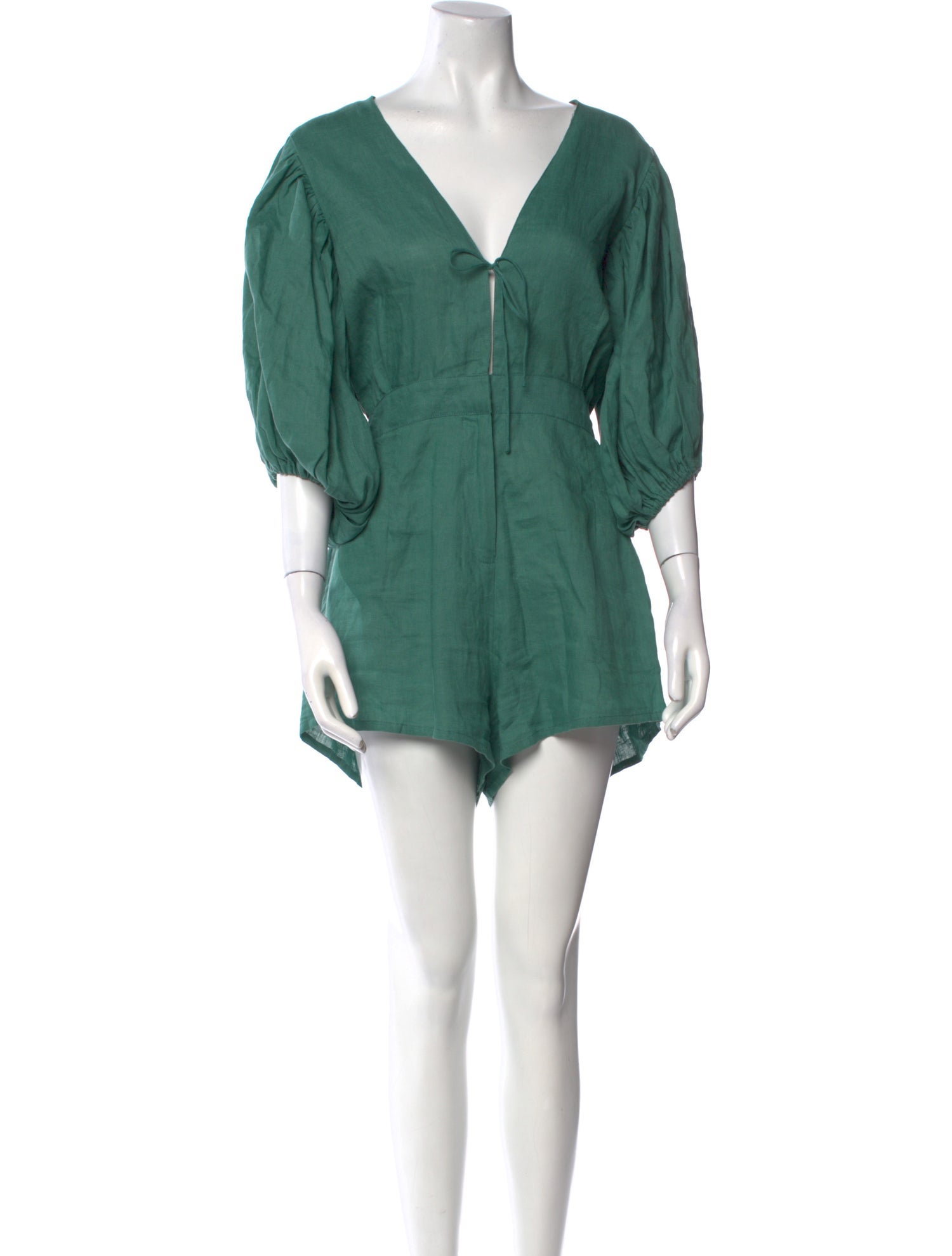 S/W/F Linen V-Neck Romper