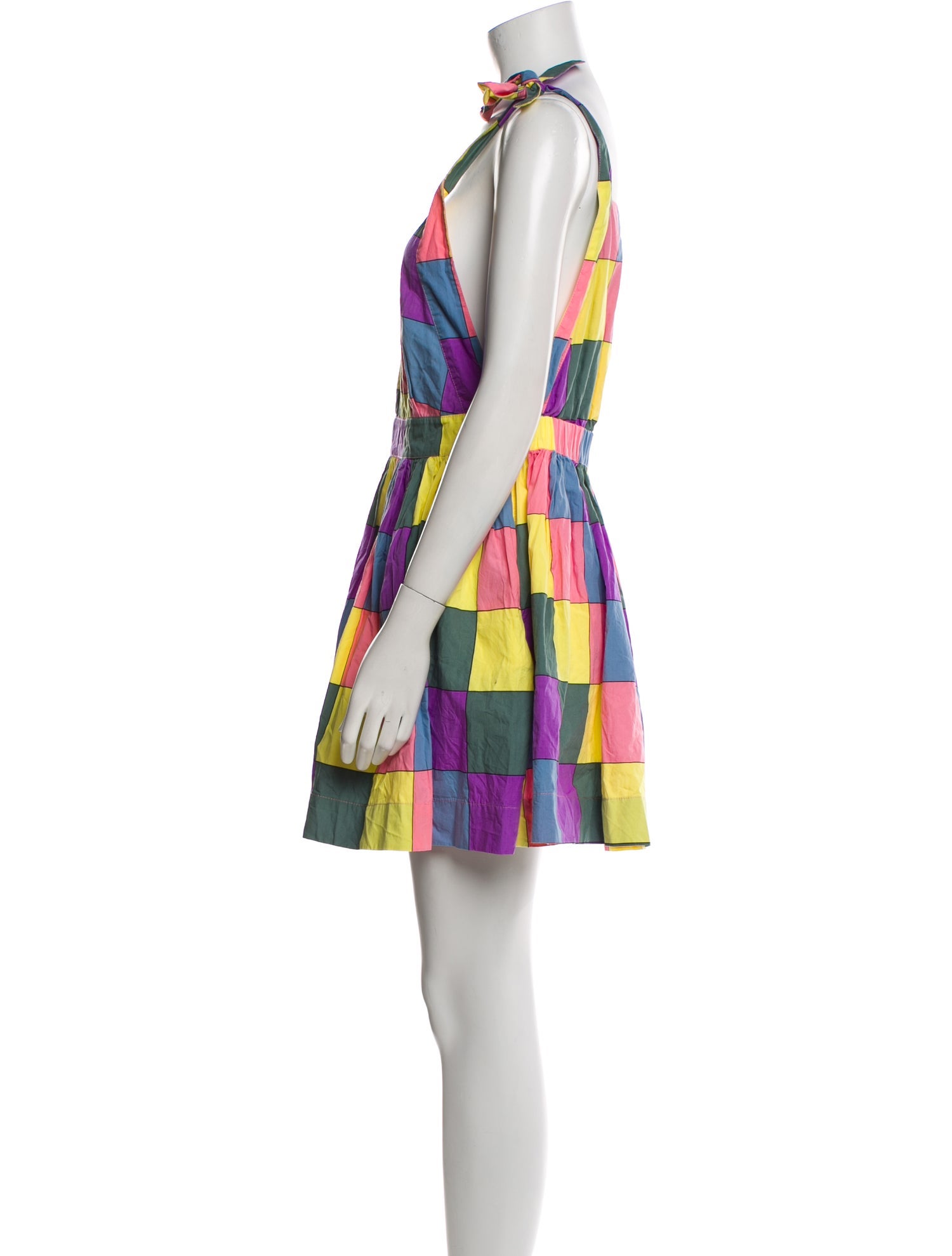 S/W/F Plaid Print Mini Dress