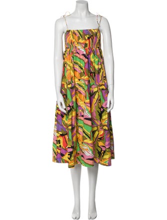 S/W/F Floral Print Knee-Length Dress