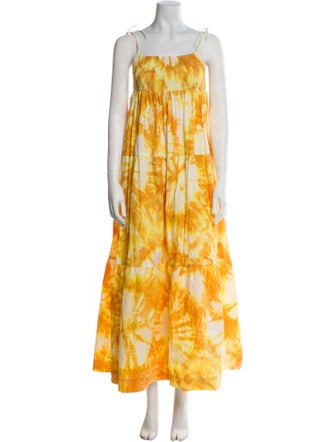 S/W/F Printed Long Dress
