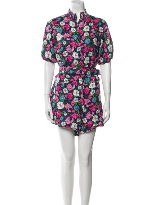 S/W/F Printed Mock Neck Romper