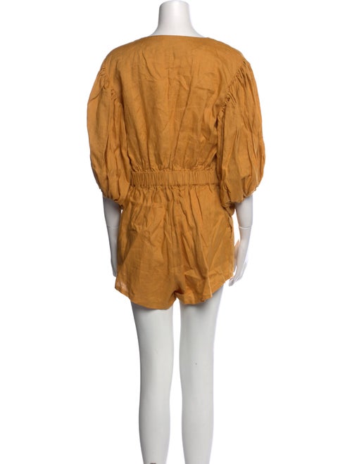 S/W/F Linen V-Neck Romper