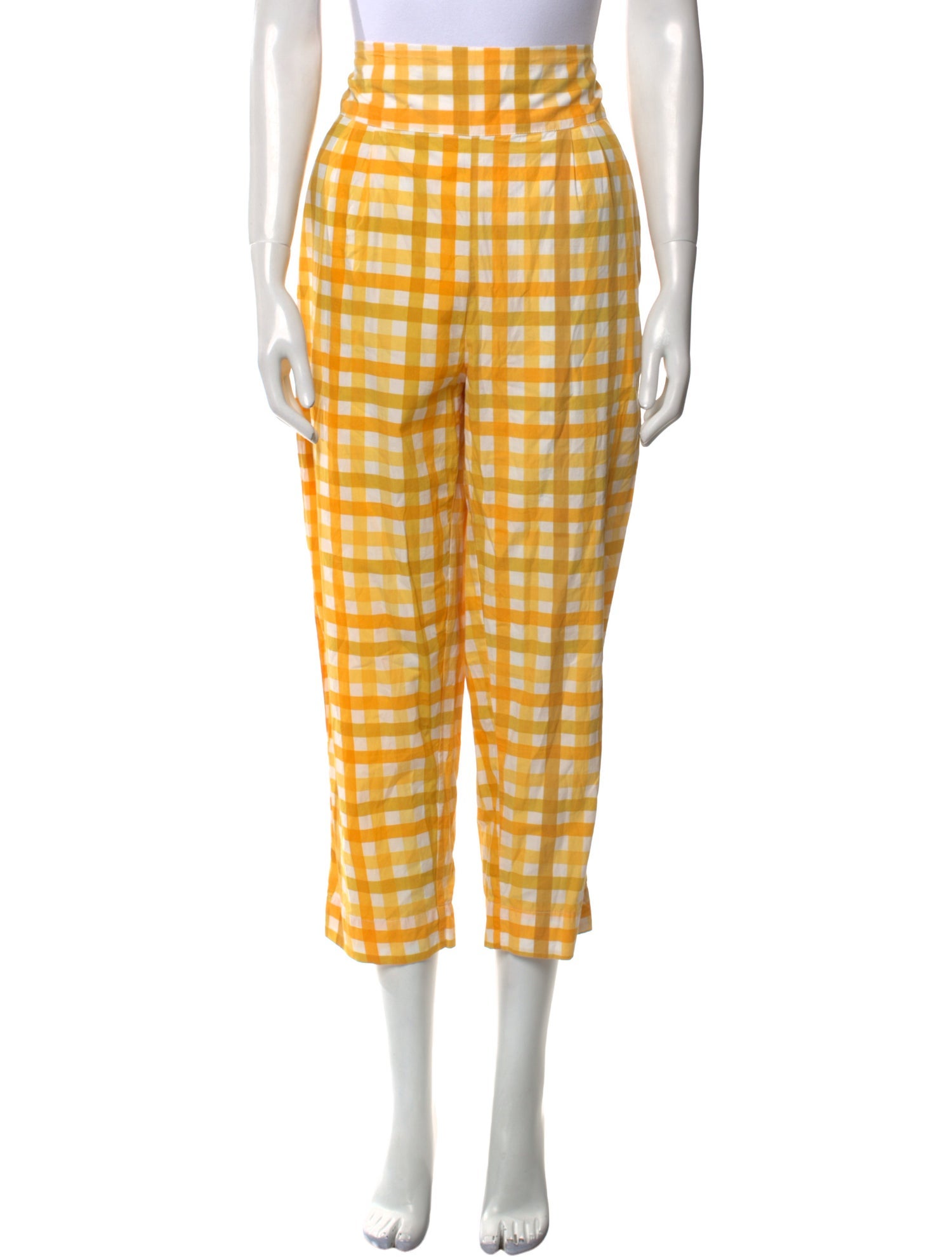 S/W/F Plaid Print Straight Leg Pants