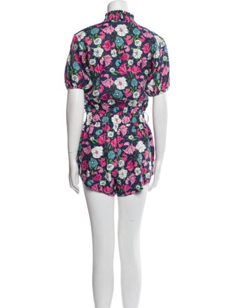 S/W/F Linen Floral Print Romper