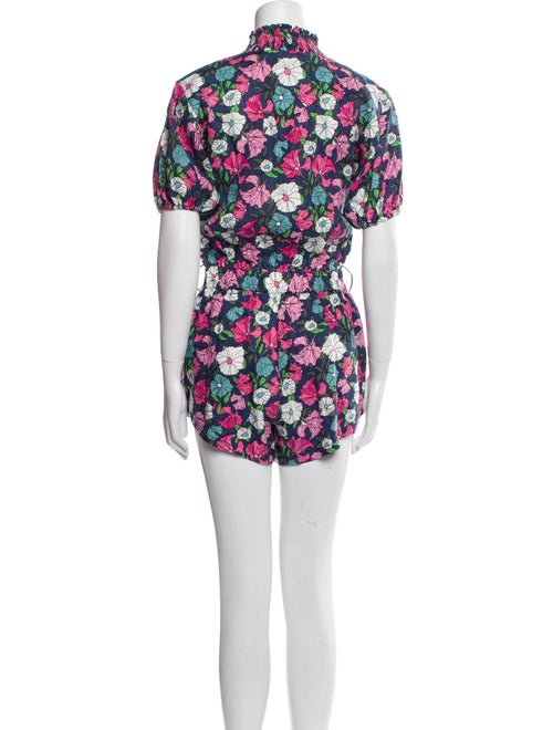 S/W/F Linen Floral Print Romper