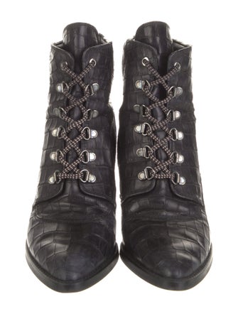 Stuart Weitzman x Gigi Hadid Leather Combat Boots